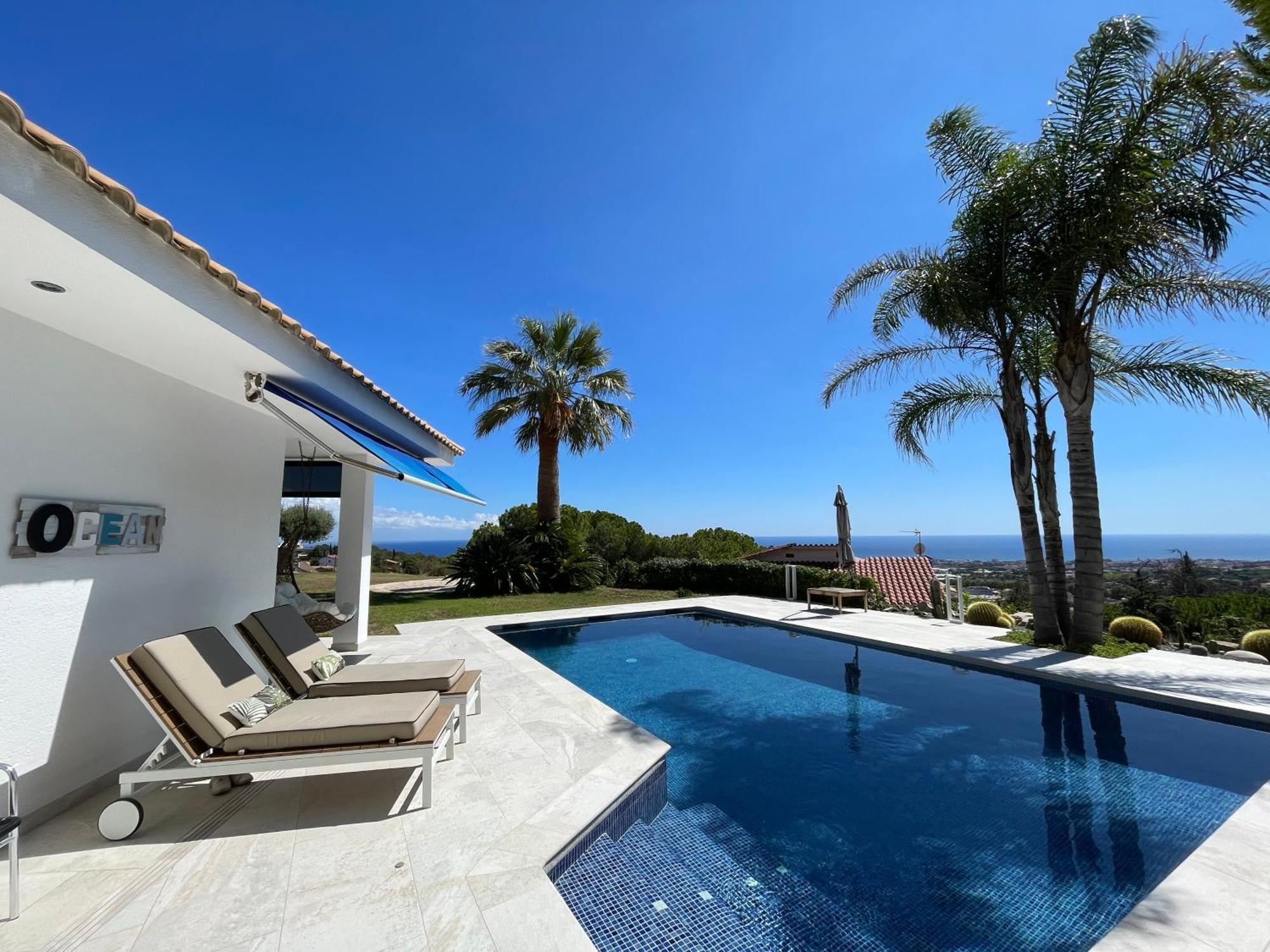 Palm Maresme - Suite With Bathroom And Terrasse With Ocean Views In A Private Villa Vilassar De Dalt Εξωτερικό φωτογραφία